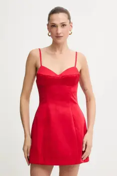 Bardot rochie culoarea alb, mini, drept, 59817DB imagine