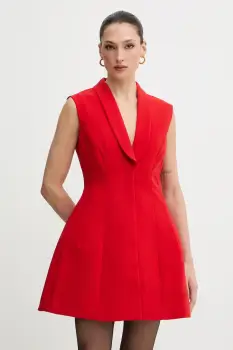 Bardot rochie culoarea alb, mini, evazati, 59724DB imagine