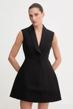 Bardot rochie culoarea alb, mini, evazati, 59724DB imagine