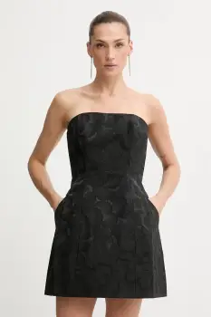 Bardot rochie culoarea negru, mini, evazati, 60099DB imagine