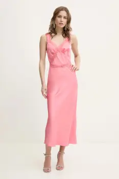 Bardot rochie culoarea portocaliu, maxi, evazata, 58603DB3 imagine