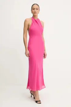 Bardot rochie culoarea roz, maxi, evazati, 59919DB1 imagine