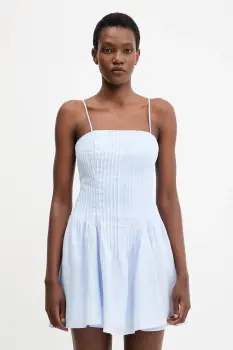 Bardot rochie din in mini, evazati, 59920DB imagine