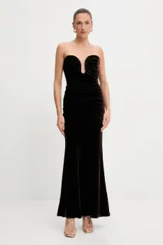 Bardot rochie ELVIRA culoarea negru, maxi, mulata, 59692DB imagine