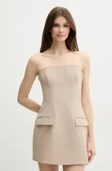 Bardot rochie MADELINE culoarea bej, mini, drept, 59806DB imagine