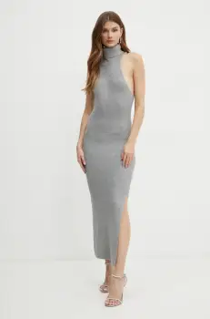 Bardot rochie MARIANO culoarea gri, maxi, mulata, 59434DB imagine