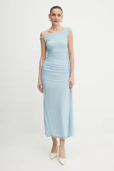 Bardot rochie maxi, mulata, 59512DB imagine
