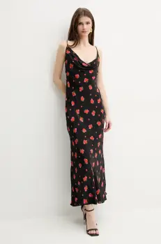 Bardot rochie MONROE culoarea negru, maxi, evazati, 59709DB2 imagine