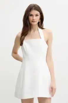 Bardot rochie NEVELLE culoarea alb, mini, evazati, 59857DB imagine