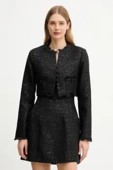 Bardot sacou culoarea negru, un singur rand de nasturi, uni, 59729JB1 imagine