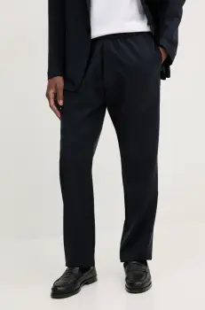 BARENA VENEZIA pantaloni de lana Camicia Mola barbati, culoarea albastru marin, cu fason chinos, PAU5082.478 imagine