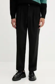 BARENA VENEZIA pantaloni de lana Pantalone Nerio pantaloni scurti negri drepti pentru barbati PAU5252.499 imagine