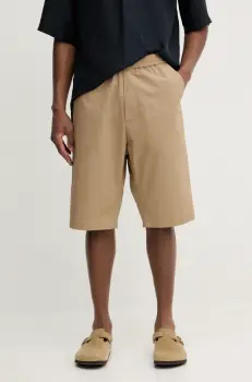 BARENA VENEZIA pantaloni scurti Camicia Mola barbati, culoarea bej, PAU5098.2736 imagine