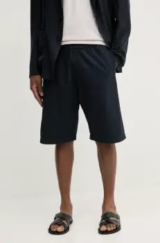 BARENA VENEZIA pantaloni scurti din bumbac Camicia Mola barbati, culoarea albastru marin, PAU5096.2763 imagine