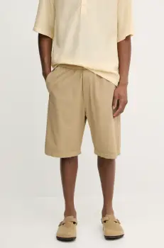 BARENA VENEZIA pantaloni scurti din bumbac Camicia Mola barbati, culoarea verde, PAU5096.2763 imagine