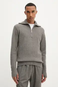 BARENA VENEZIA pulover de lana Knitwear Batigia culoarea maro, calduros, KNU5289.305 imagine