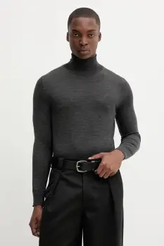 BARENA VENEZIA pulover de lana Knitwear Camio culoarea gri, light, cu guler, KNU5282.429 imagine