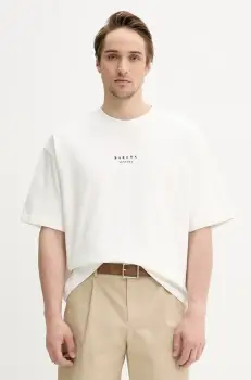 BARENA VENEZIA tricou din bumbac Camicia Mola barbati, culoarea alb, cu imprimeu, TSU5107.2713 imagine