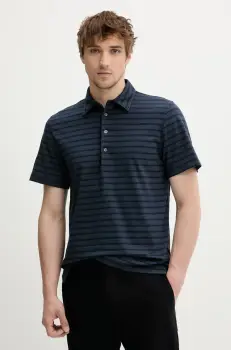 BARENA VENEZIA tricou polo barbati, culoarea albastru marin, modelator imagine