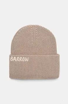 Barrow caciula culoarea bej, bumbac, din tricot gros, F4BWUAHT026 imagine