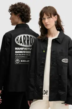 Barrow geaca cu aspect de camasa culoarea negru, de tranzitie, oversize, S5BWUAJK065 imagine