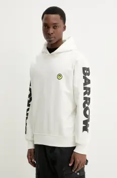 Barrow hanorac de bumbac culoarea alb, cu gluga, cu imprimeu, S5BWUAHS086 imagine