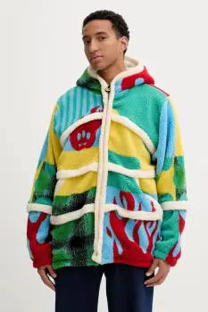 Barrow hanorac fleece culoarea bej, cu gluga, cu imprimeu, F5BWUAJK119 imagine