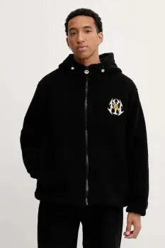 Barrow hanorac fleece culoarea negru, cu gluga, cu imprimeu, F5BWUAJK034 imagine