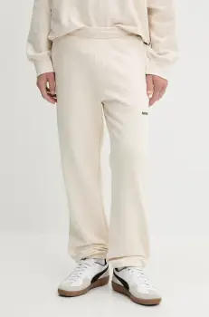 Barrow pantaloni de trening din bumbac culoarea bej, cu imprimeu, S5BWUAFP085 imagine