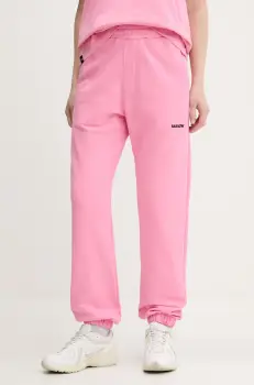 Barrow pantaloni de trening din bumbac culoarea roz, cu imprimeu, S5BWUAFP085 imagine