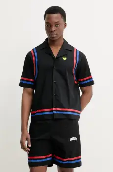 Barrow pantaloni scurti din bumbac barbati, culoarea negru, S5BWUABE093 imagine