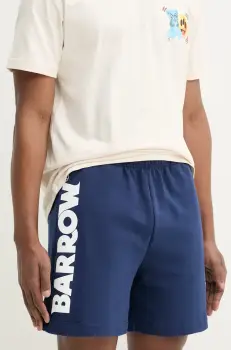 Barrow pantaloni scurti din bumbac culoarea albastru marin, cu imprimeu, S5BWUABE089 imagine