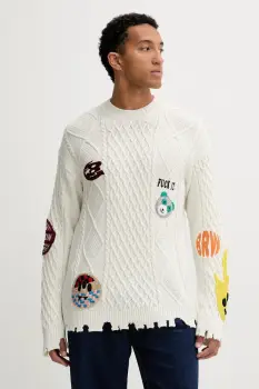 Barrow pulover din amestec de lana culoarea bej, F5BWUAJP115 imagine