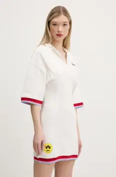 Barrow rochie din bumbac culoarea alb, mini, evazati, S5BWWODR142 imagine