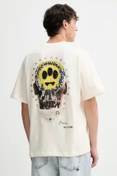 Barrow tricou din bumbac culoarea bej, cu imprimeu, F5BWUATH124 imagine