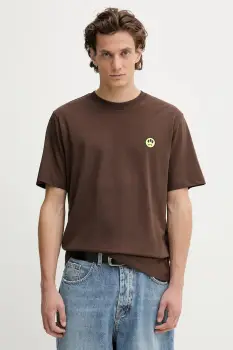 Barrow tricou din bumbac culoarea maro, cu imprimeu, F5BWUATH059 imagine