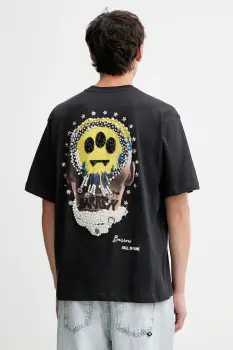 Barrow tricou din bumbac culoarea negru, cu imprimeu, F5BWUATH124 imagine