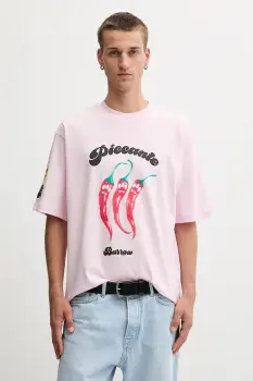 Barrow tricou din bumbac culoarea roz, cu imprimeu, F5BWUATH079 imagine