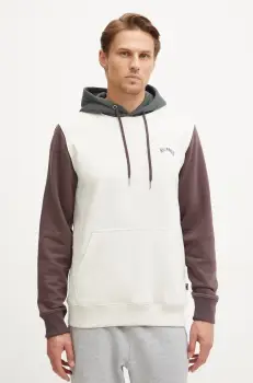 Billabong bluza barbati, culoarea bej, cu gluga, cu imprimeu imagine