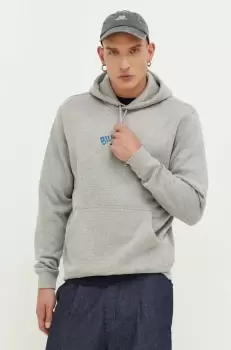 Billabong bluza barbati, culoarea gri, cu gluga, cu imprimeu imagine