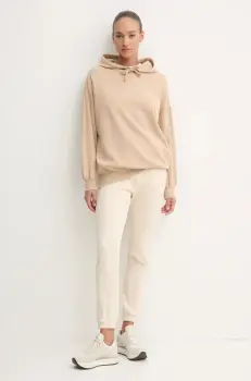 Billabong bluza So Classic femei, culoarea bej, cu gluga, neted, ABJFT00460 imagine