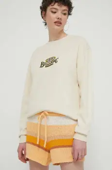 Billabong pantaloni scurti Sol Time femei, culoarea portocaliu, modelator, high waist, ABJNS00272 imagine