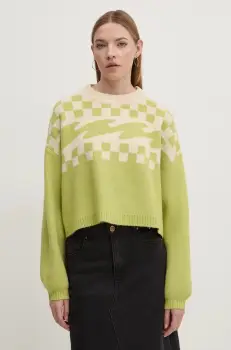 Billabong pulover Palm Forever femei, culoarea verde, EBJSW00123 imagine