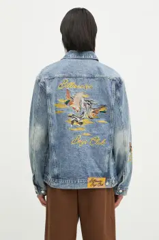 Billionaire Boys Club geaca din denim Duck Embroidered Denim Jacket barbati, de tranzitie, B24410 imagine