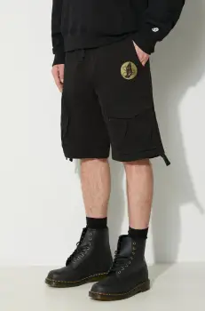 Billionaire Boys Club pantaloni scurti Cargo barbati, culoarea negru, B24115 imagine