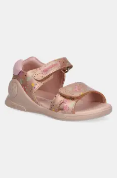 Biomecanics sandale din piele pentru copii culoarea auriu, 252142 imagine