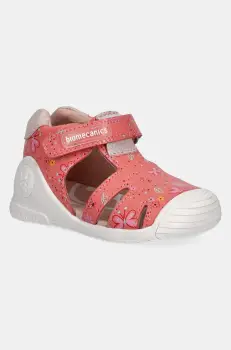 Biomecanics sandale din piele pentru copii culoarea portocaliu, 252101 imagine