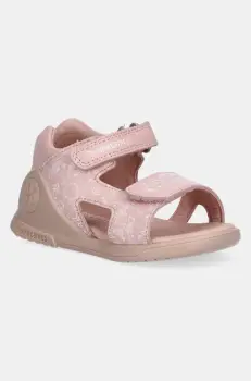 Biomecanics sandale din piele pentru copii culoarea roz, 252143 imagine