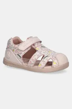 Biomecanics sandale din piele pentru copii culoarea roz, 252167 imagine