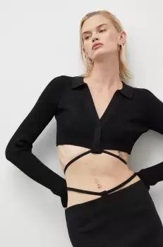 Birgitte Herskind bluza femei, culoarea negru, neted imagine